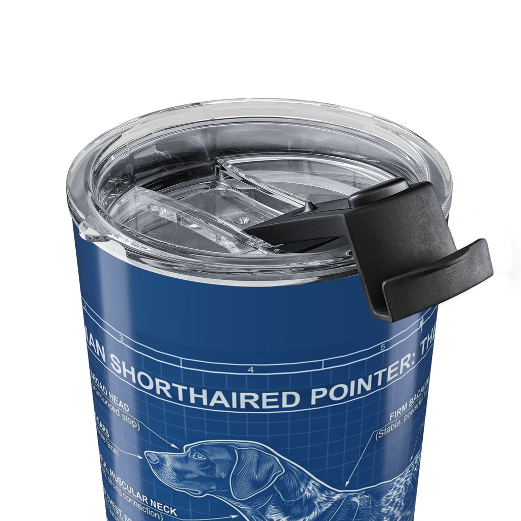 German Shorthaired Pointer Blueprints 20oz Tumbler — Insulated Travel Cup for Dog Lovers