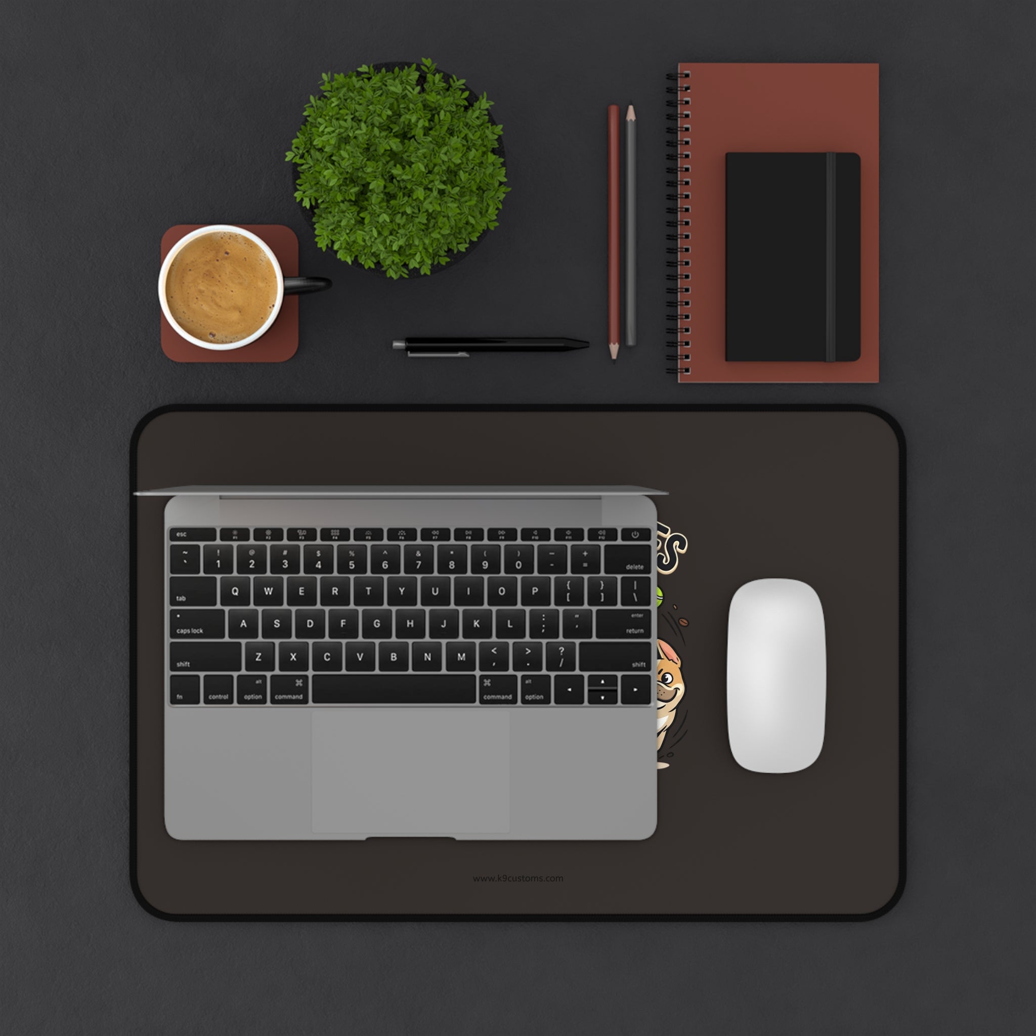 French Bulldog — "Then the Zoomies" Playful Gaming/Work Desk Mat