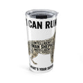 20oz German Shepherd Tumbler – "I Can Run 30MPH...What's your superpower" Dog Lover Travel Cup