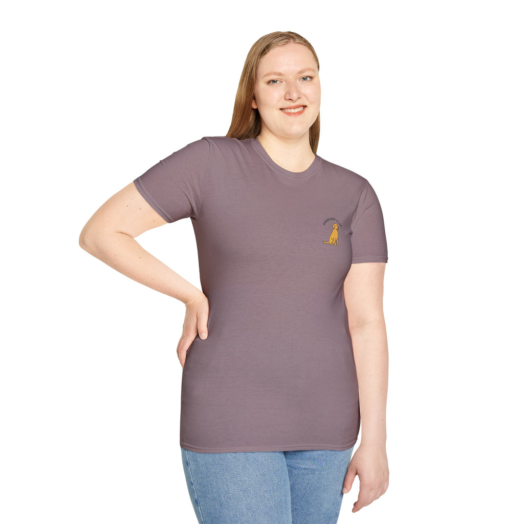 Golden Retriever Good Boy Club Print T-Shirt