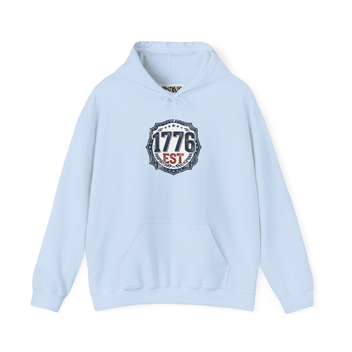1776 Patriotic Hoodie — "Free Because of the Brave" Military Veteran Sweatshirt