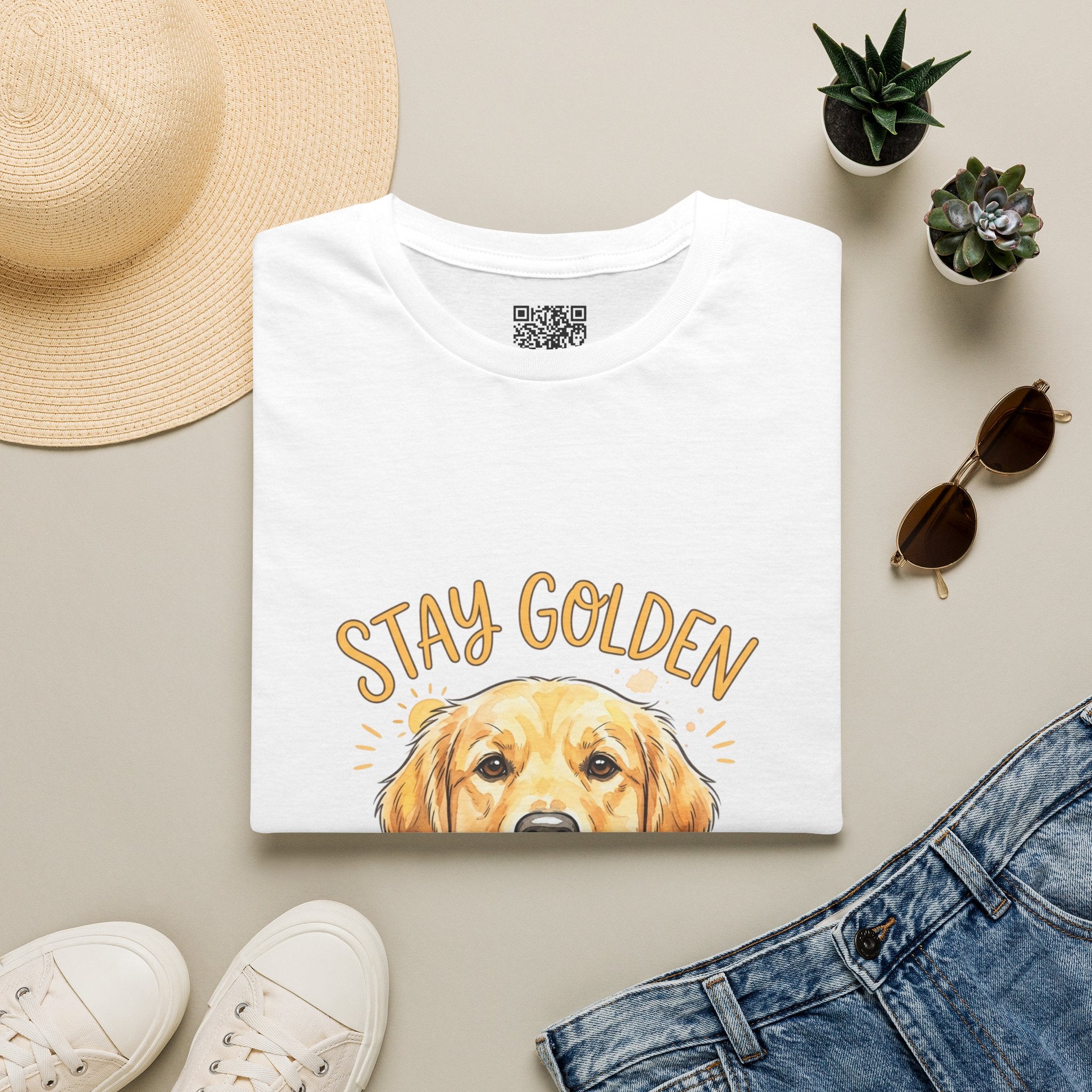 "Stay Golden" Golden Retriever Graphic Tee