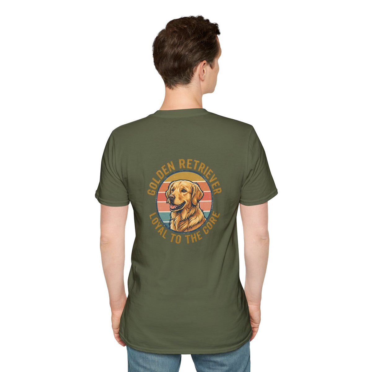 Golden Retriever Good Boy Club Print T-Shirt