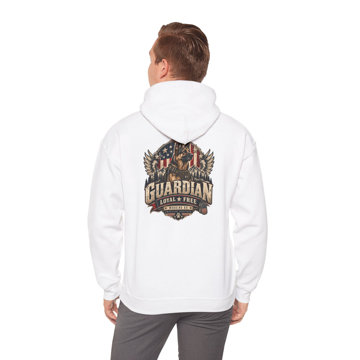 Guardian Loyal & Free Hoodie - Patriotic American Flag Eagle Design