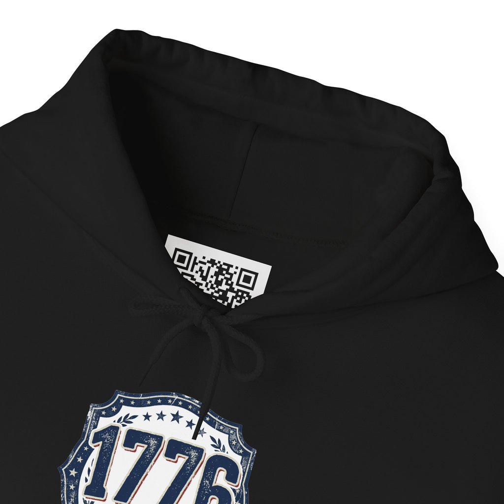 1776 Patriotic Hoodie — "Free Because of the Brave" Military Veteran Sweatshirt