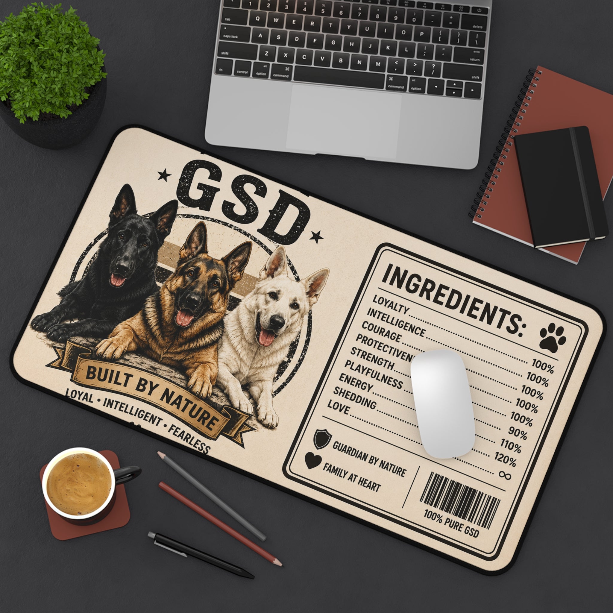 100% Pure GSD Desk Mat