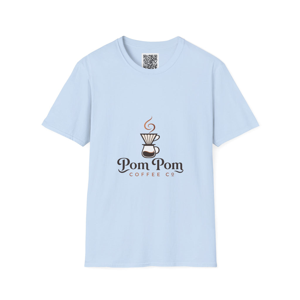 Pomeranian Pom Pom Coffee Pomeranian T-Shirt — “Fueled by Coffee and Pom Pom Energy”
