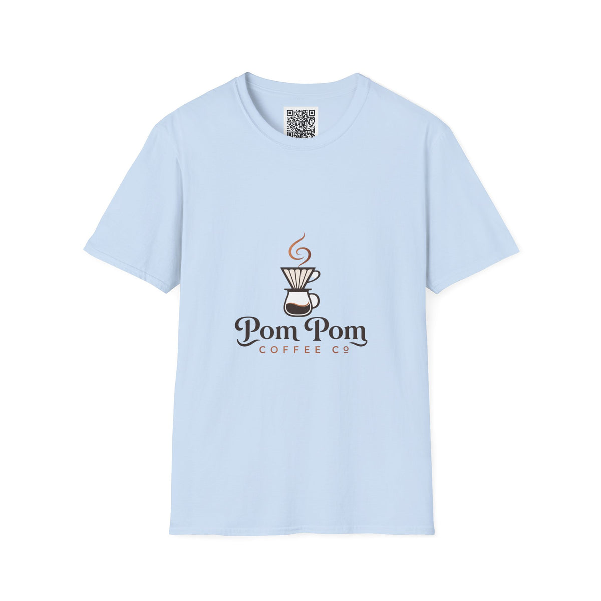 Pomeranian Pom Pom Coffee Pomeranian T-Shirt — “Fueled by Coffee and Pom Pom Energy”