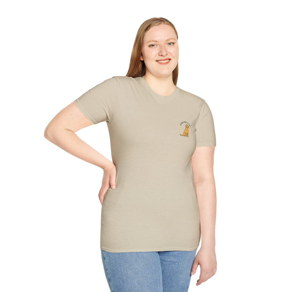 Golden Retriever Good Boy Club Print T-Shirt