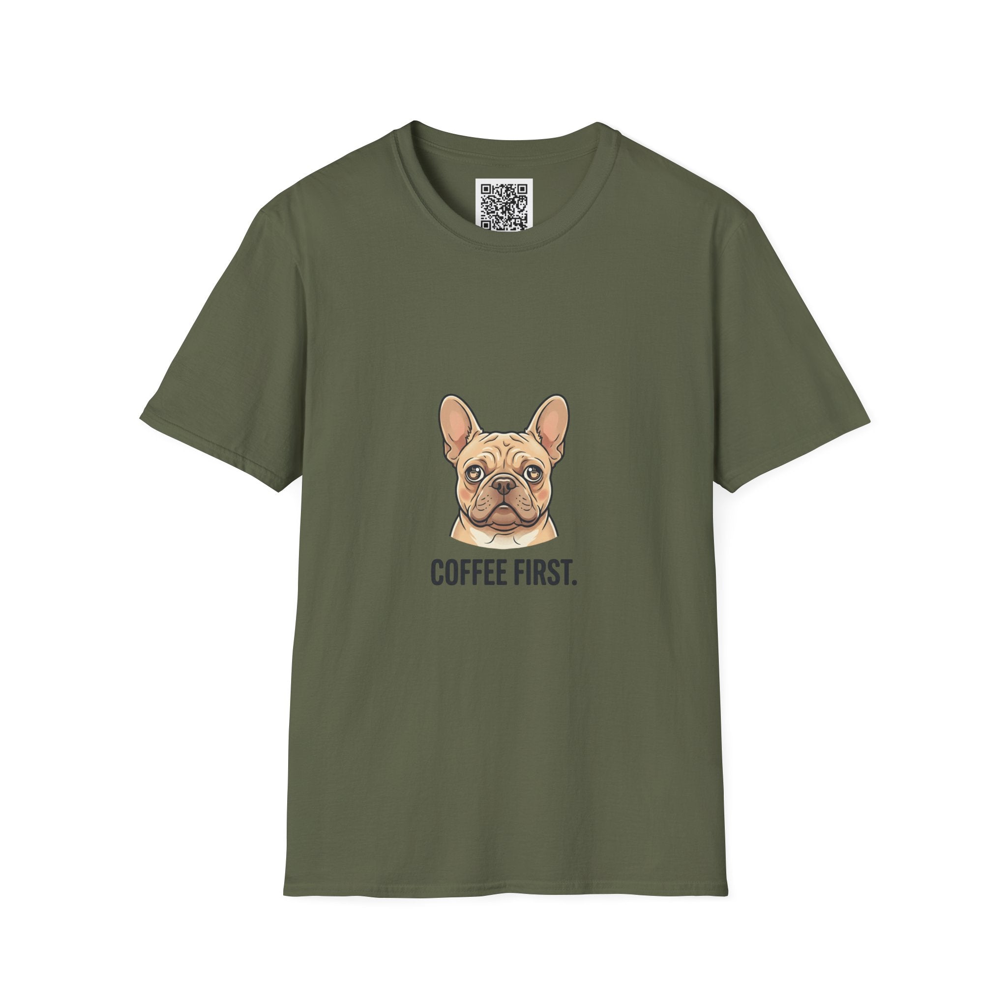 French Bulldog "Coffee First" T-Shirt