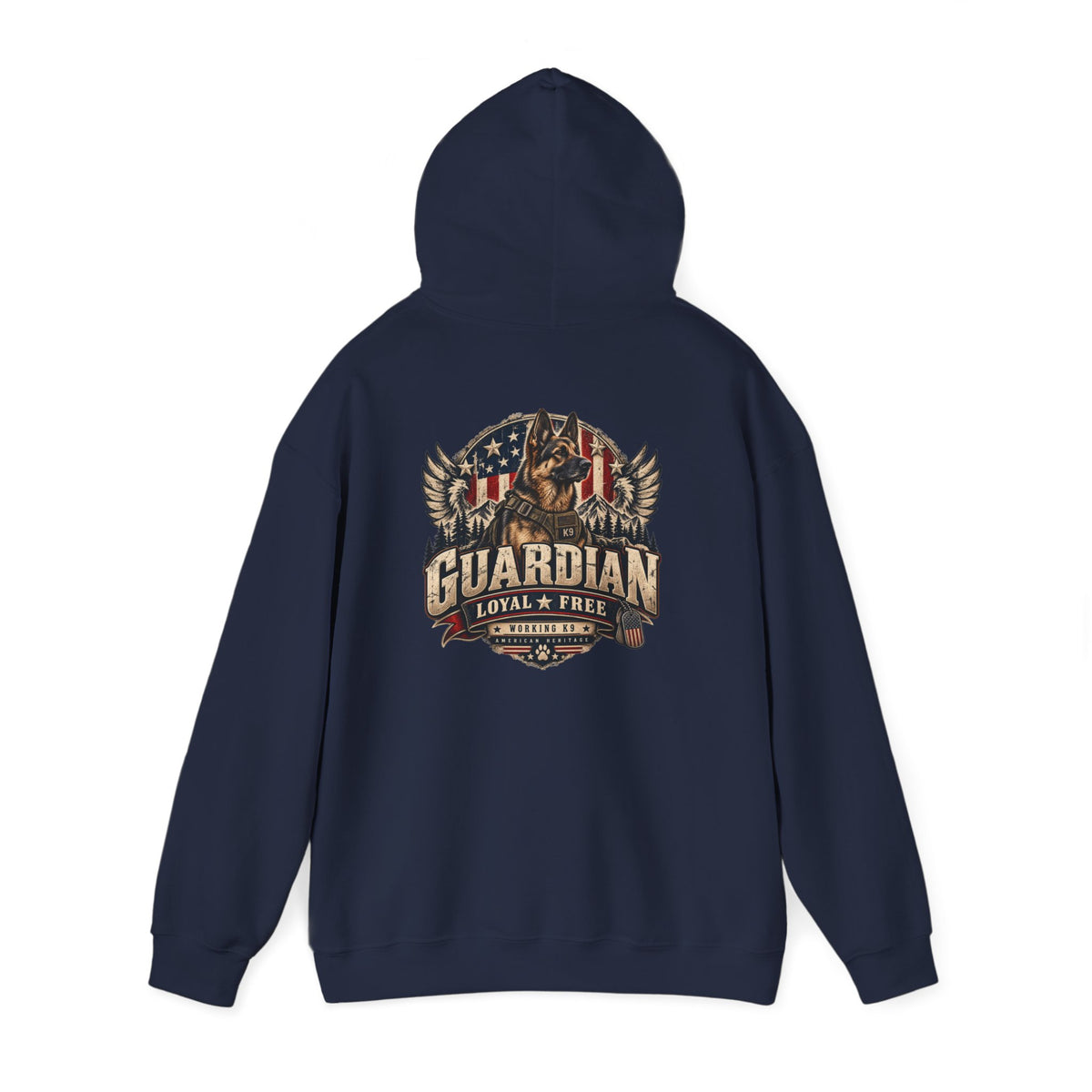 Guardian Loyal & Free Hoodie - Patriotic American Flag Eagle Design