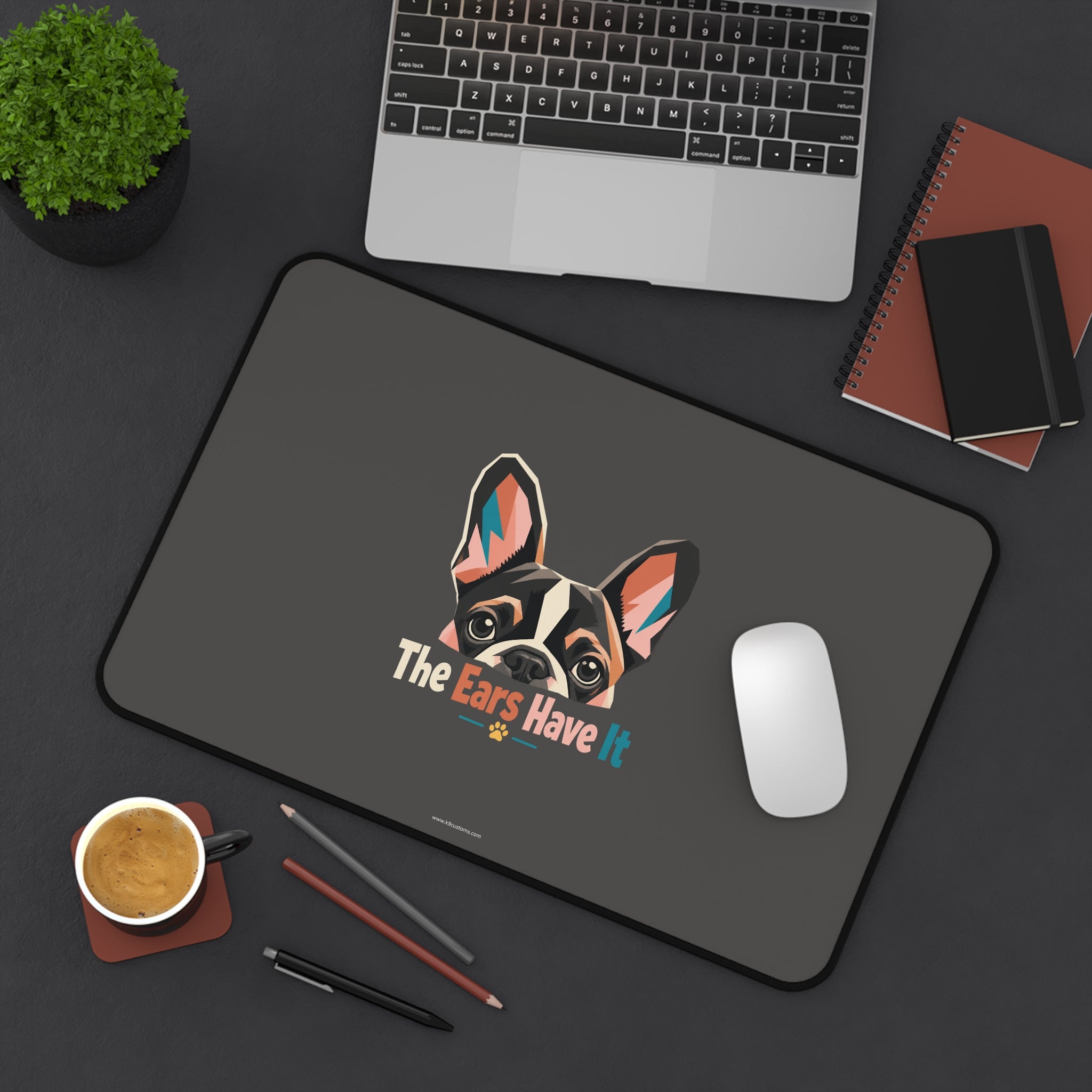 French Bulldog Desk Mat — "The Ears Have It" Mouse Pad