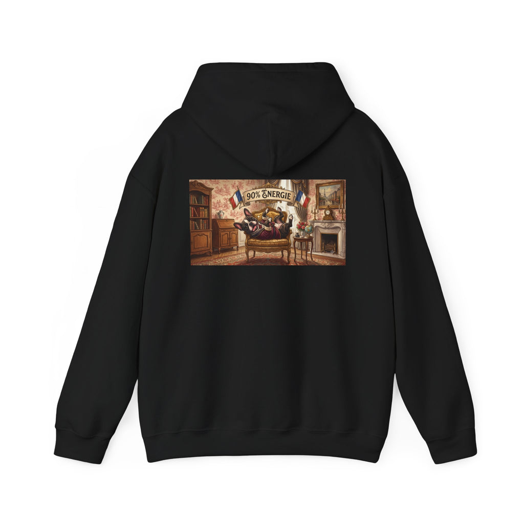 Frenchie Hoodie 90% Energy — Graphic Pullover