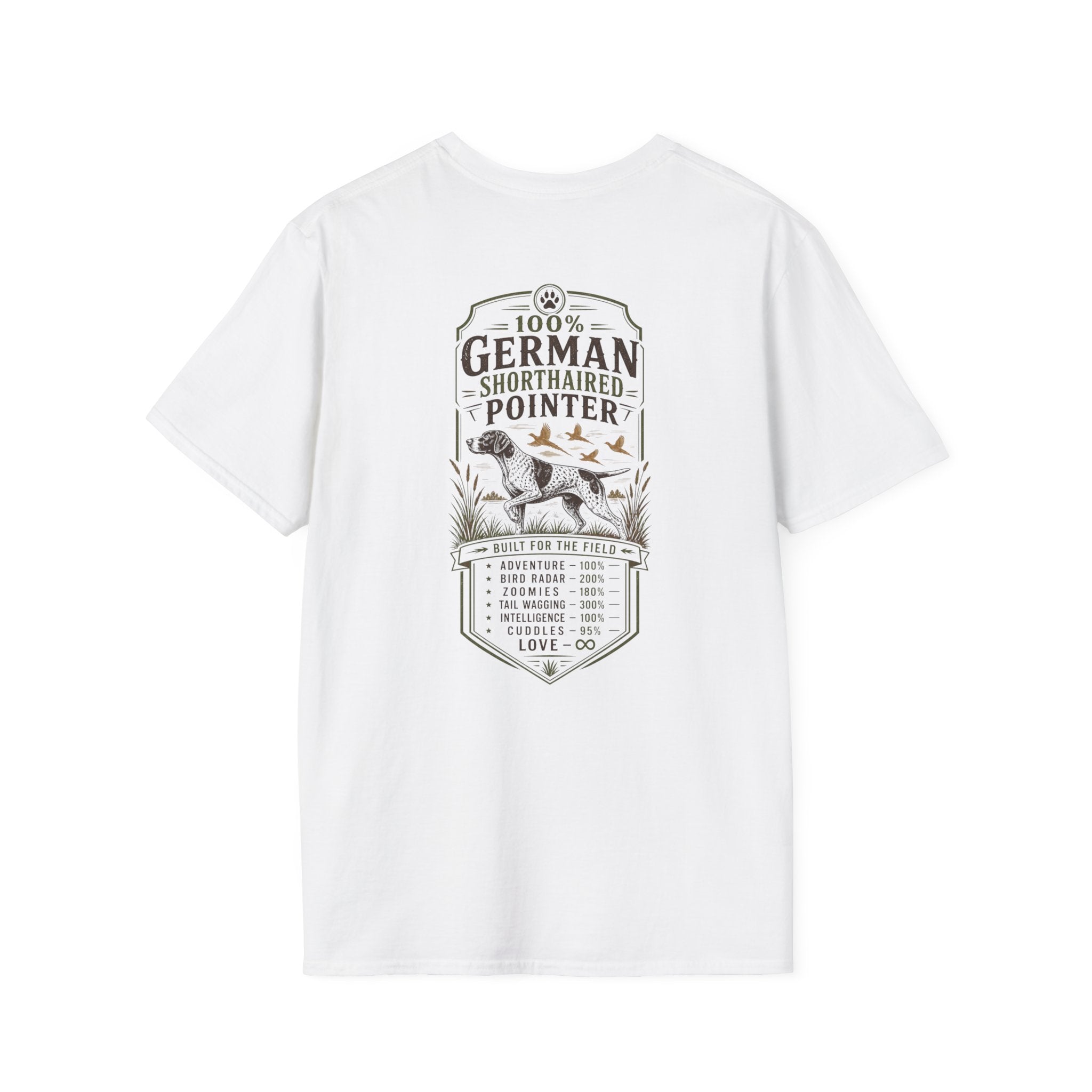 Pointer Dog Graphic T‑Shirt — Vintage Hunting Bird Design