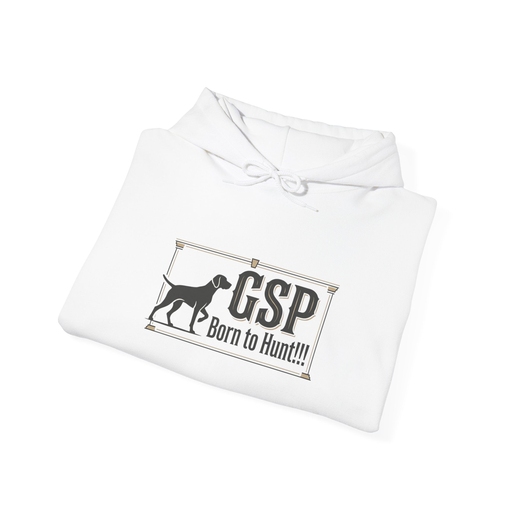 GSP 'Born to Hunt' Hoodie — German Shorthaired Pointer Blueprint Design
