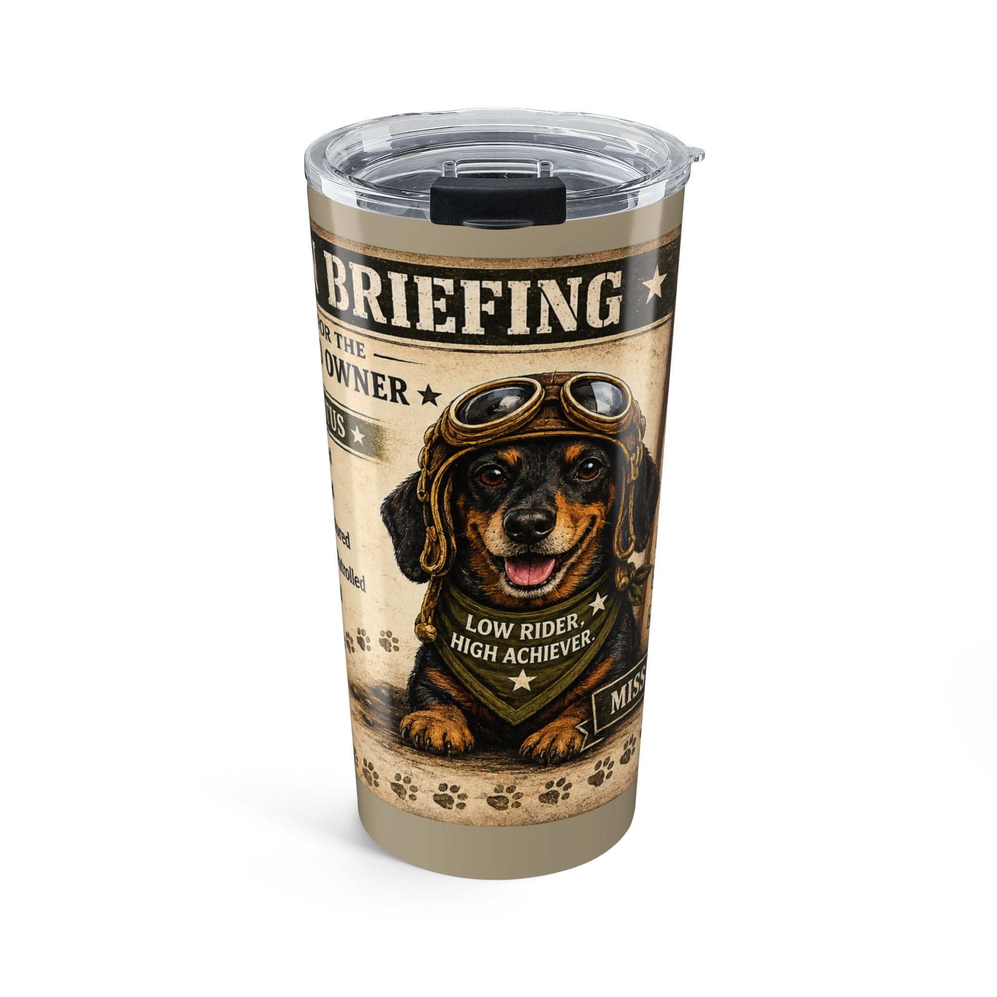 Dachshund Mission Tumbler — Cute Aviator