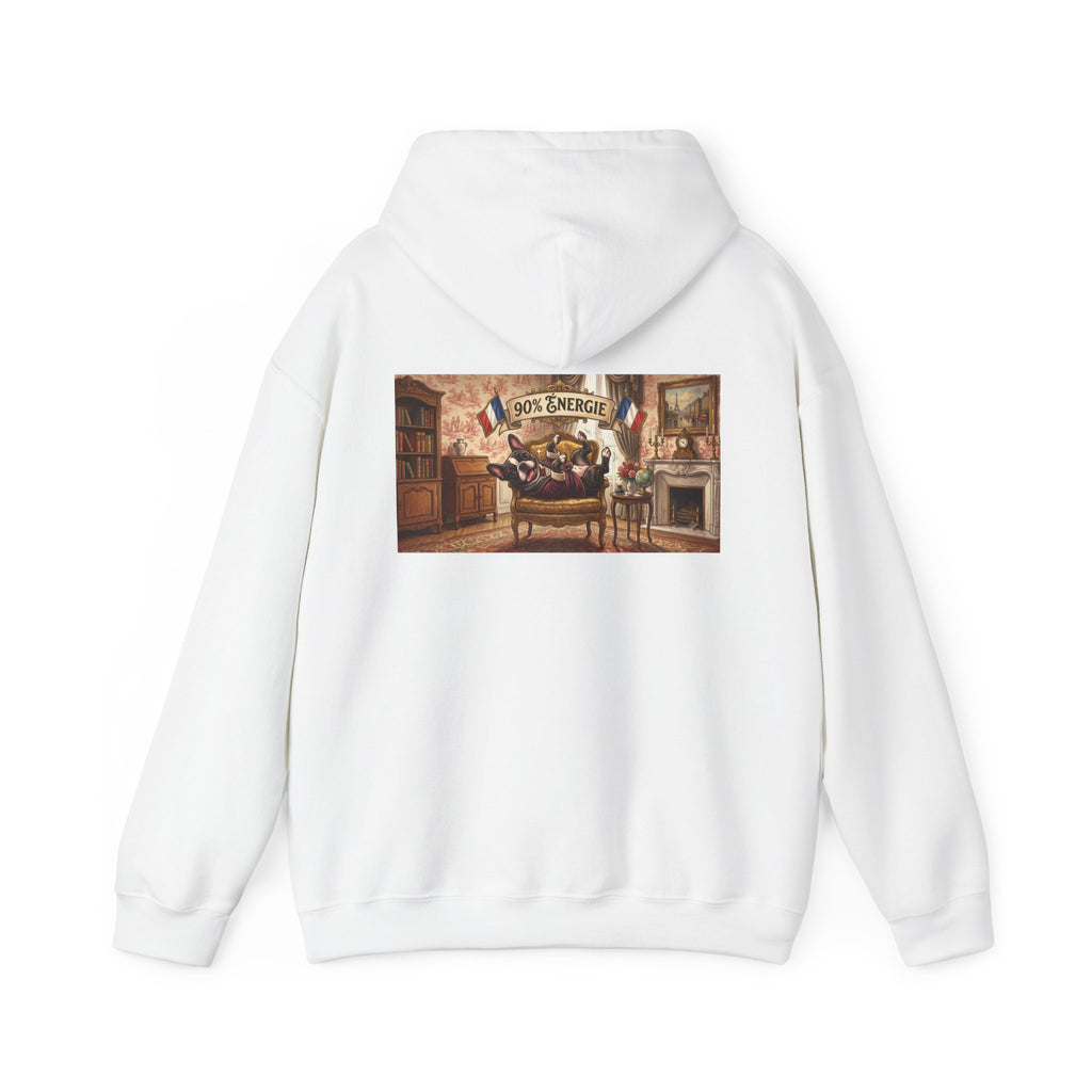 Frenchie Hoodie 90% Energy — Graphic Pullover