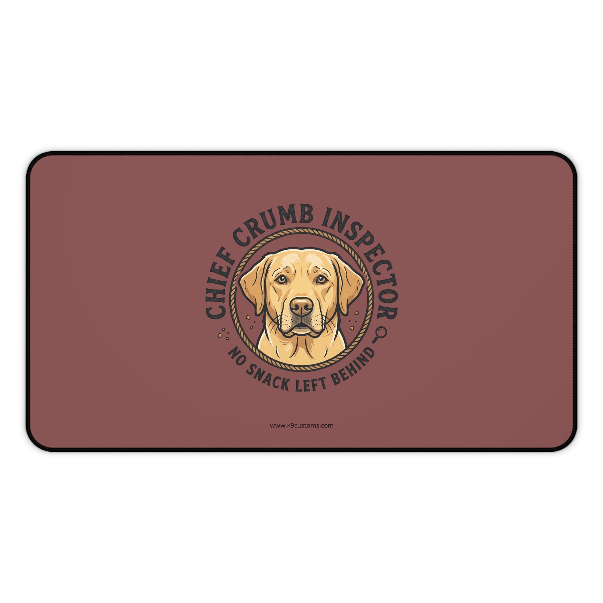 Labrador Retriever Desk Mat — "Chief Crumb Inspector" Labrador Mouse Pad Desk Mat