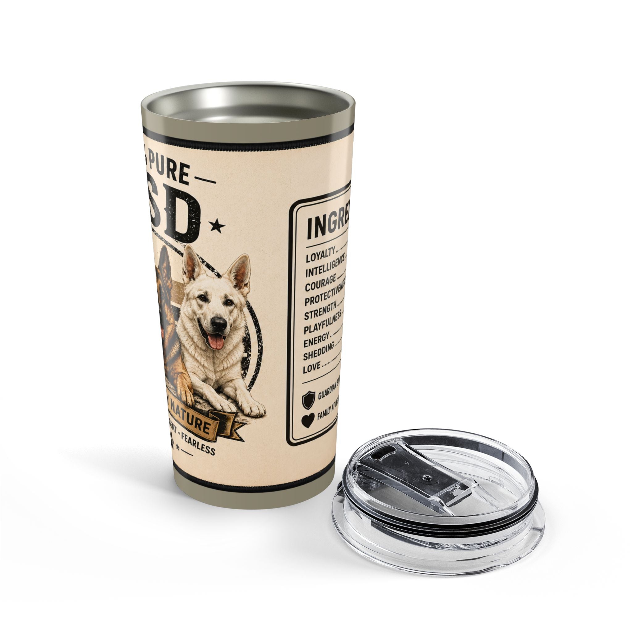 20oz GSD — 'Pure Breed' Travel Coffee Cup