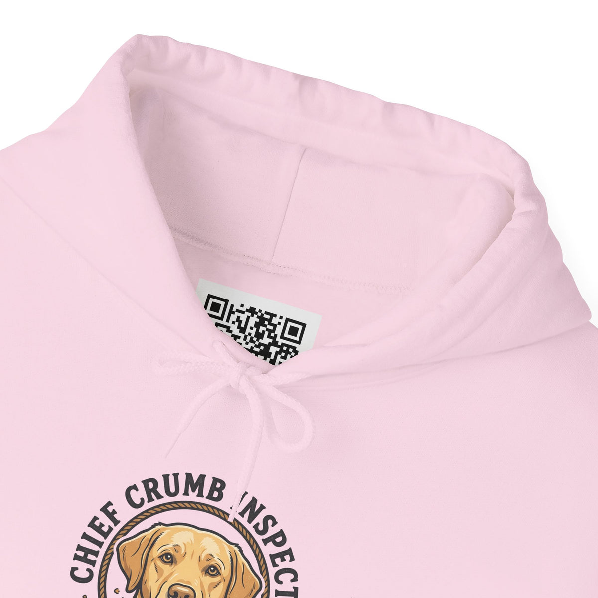 Labrador Retriever Hoodie — “Chief Crumb Inspector” Cute Labrador Kitchen Portrait Pullover