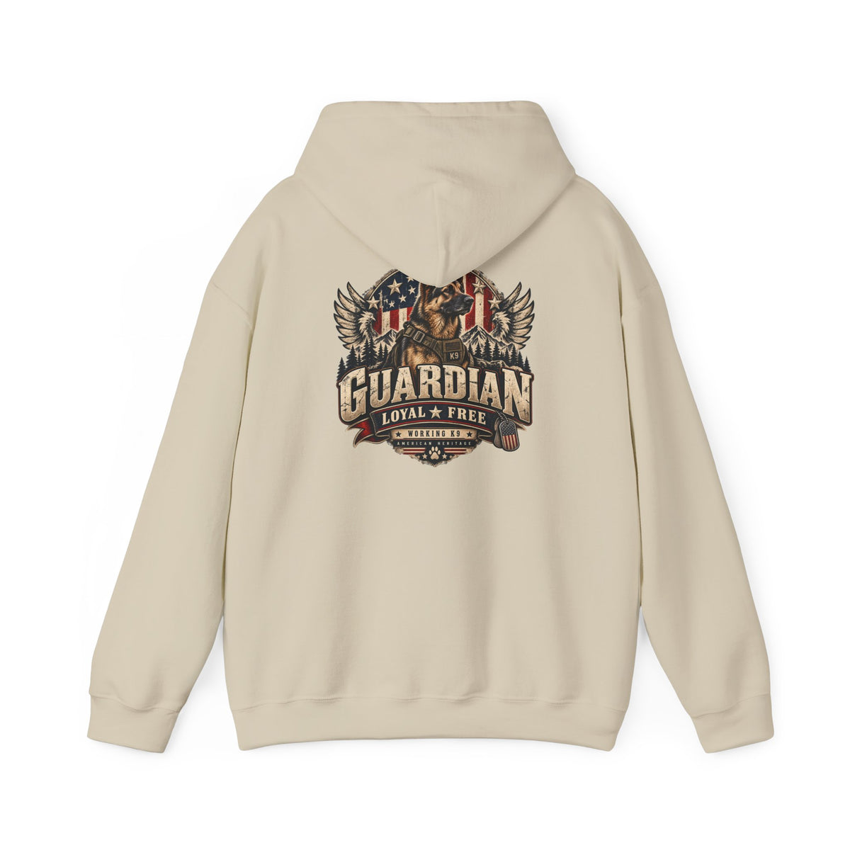 Guardian Loyal & Free Hoodie - Patriotic American Flag Eagle Design
