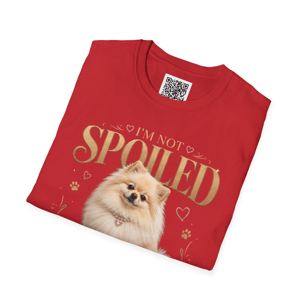 Pomeranian T-Shirt — "I'm Not Spoiled, I'm Well Cared For"