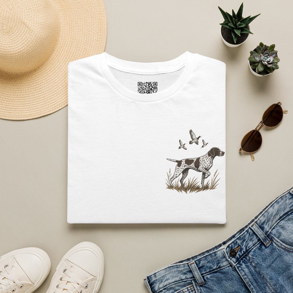 Pointer Dog Graphic T‑Shirt — Vintage Hunting Bird Design