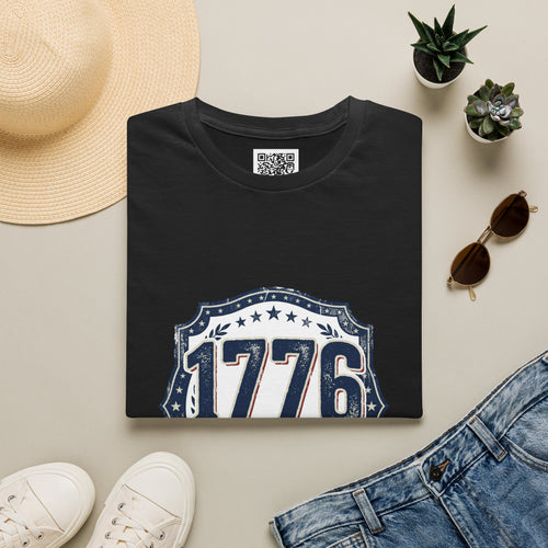 1776 Vintage Shield T-Shirt — Patriotic Independence Day Tee