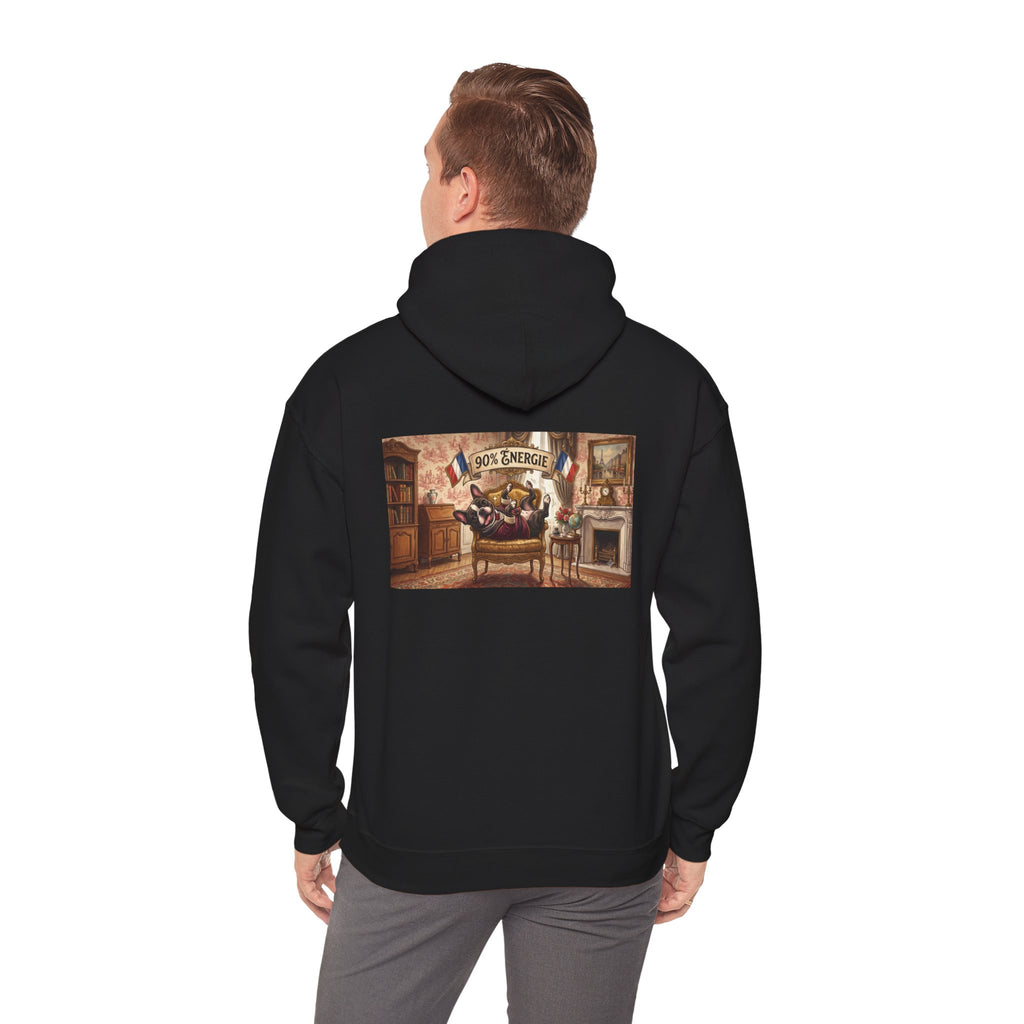 Frenchie Hoodie 90% Energy — Graphic Pullover
