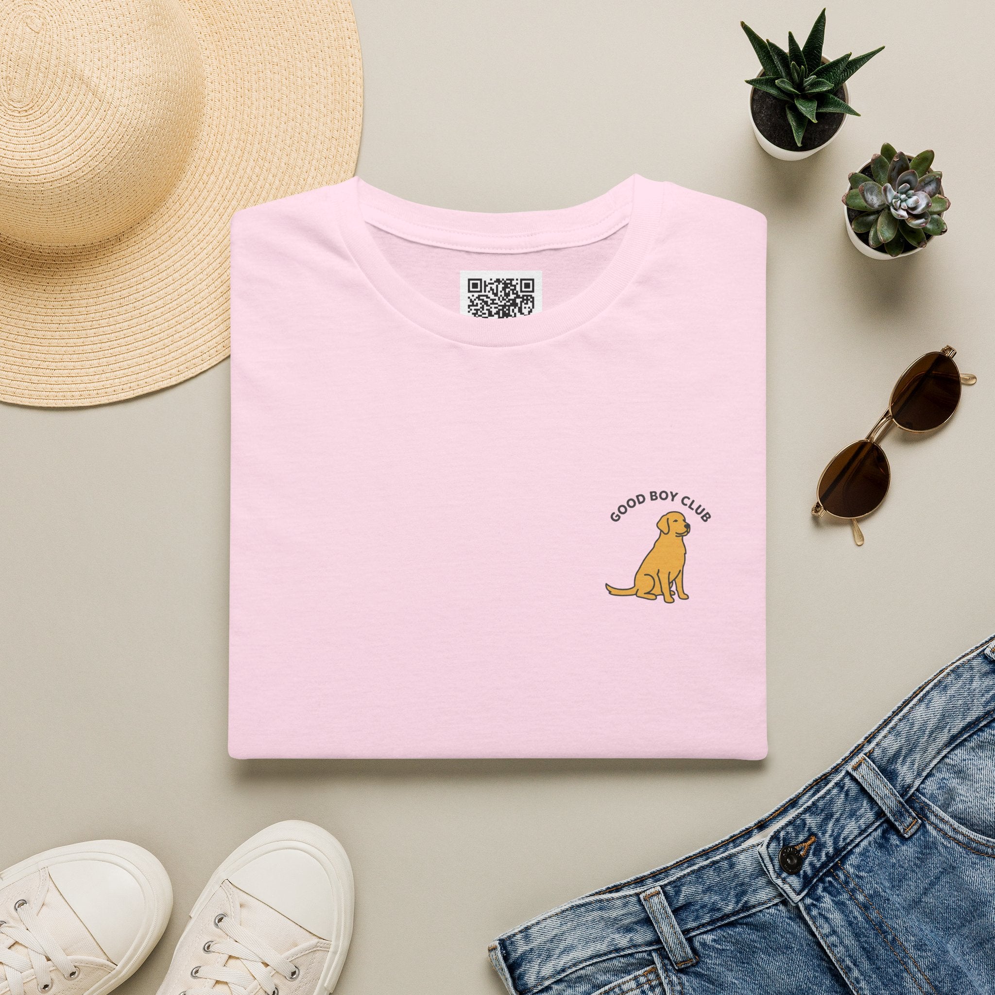 Golden Retriever Good Boy Club Print T-Shirt