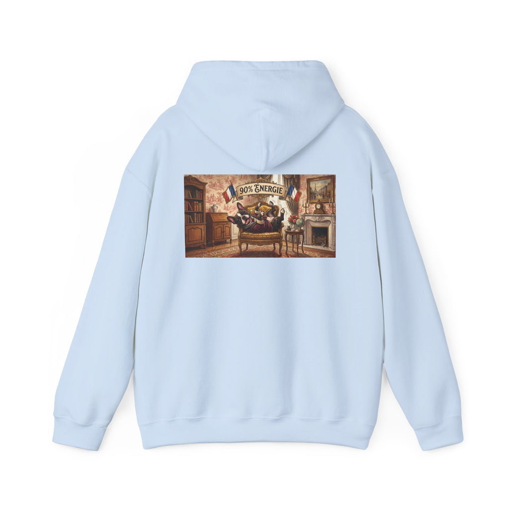 Frenchie Hoodie 90% Energy — Graphic Pullover