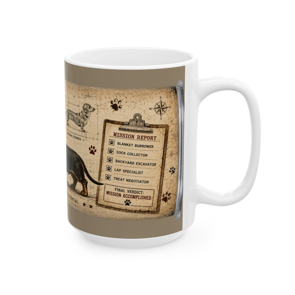 Dachshund Vintage Mug – “Long Dog, Big Dreams” 11oz/15oz