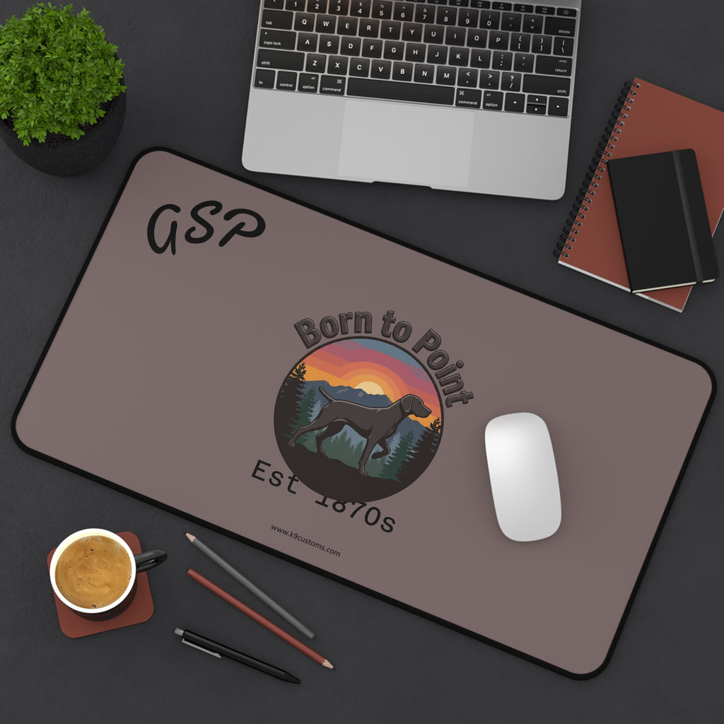 German Shorthaired Pointer Desk Mat — "Born to Point" Est. 1870s Mousepad
