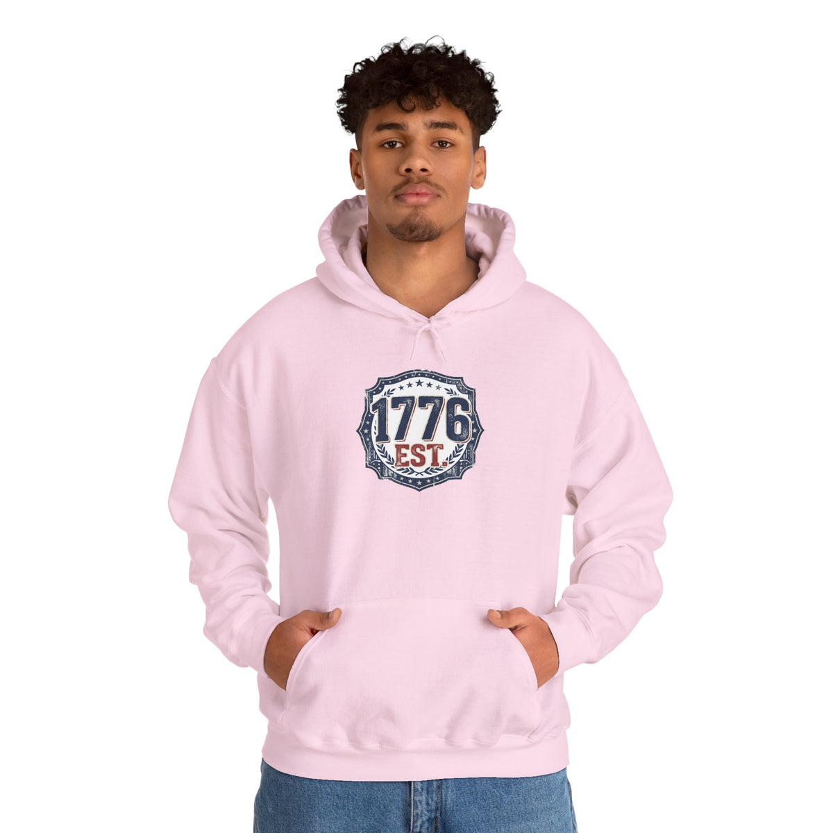 1776 Patriotic Hoodie — "Free Because of the Brave" Military Veteran Sweatshirt