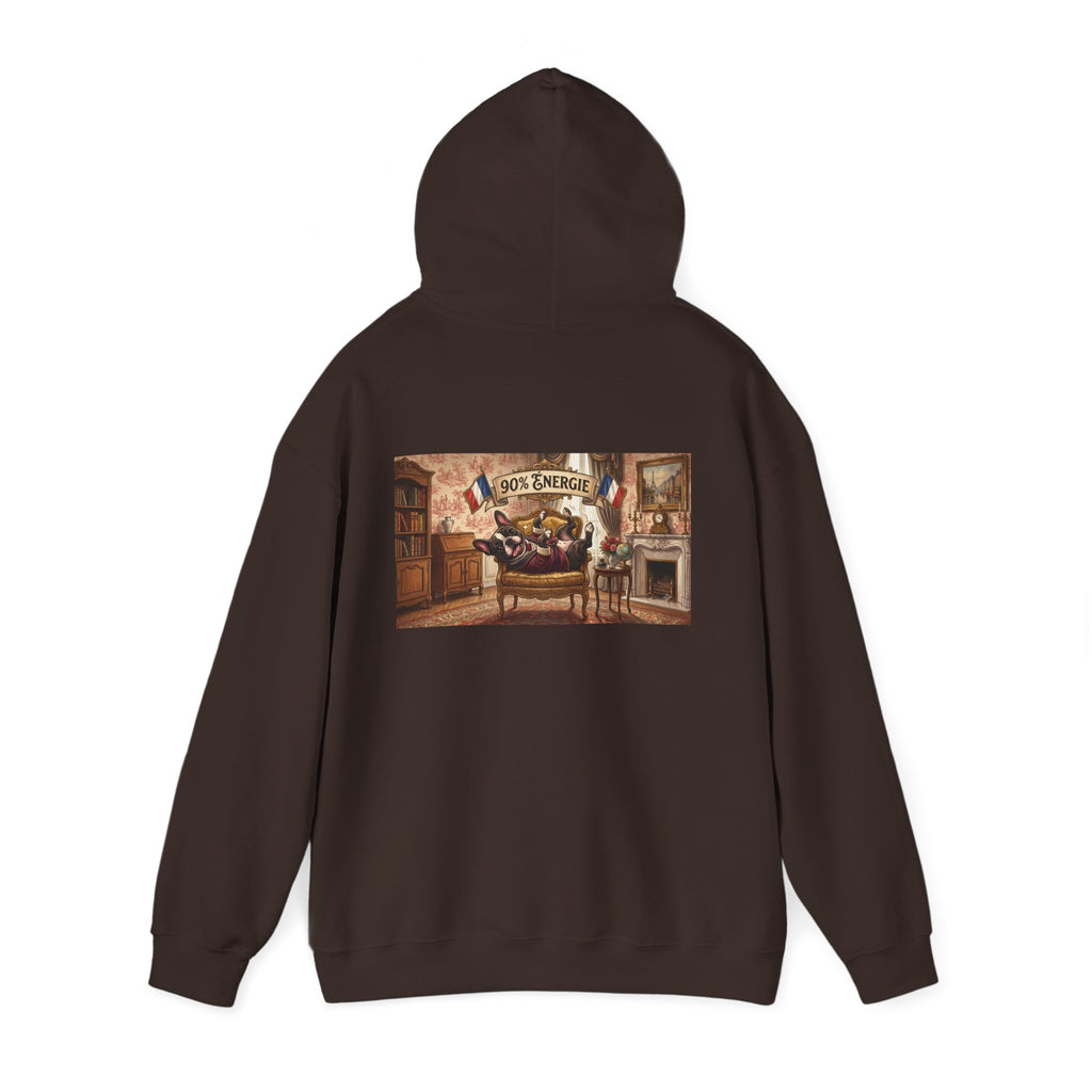 Frenchie Hoodie 90% Energy — Graphic Pullover