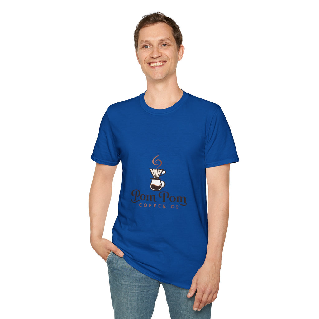 Pomeranian Pom Pom Coffee Pomeranian T-Shirt — “Fueled by Coffee and Pom Pom Energy”