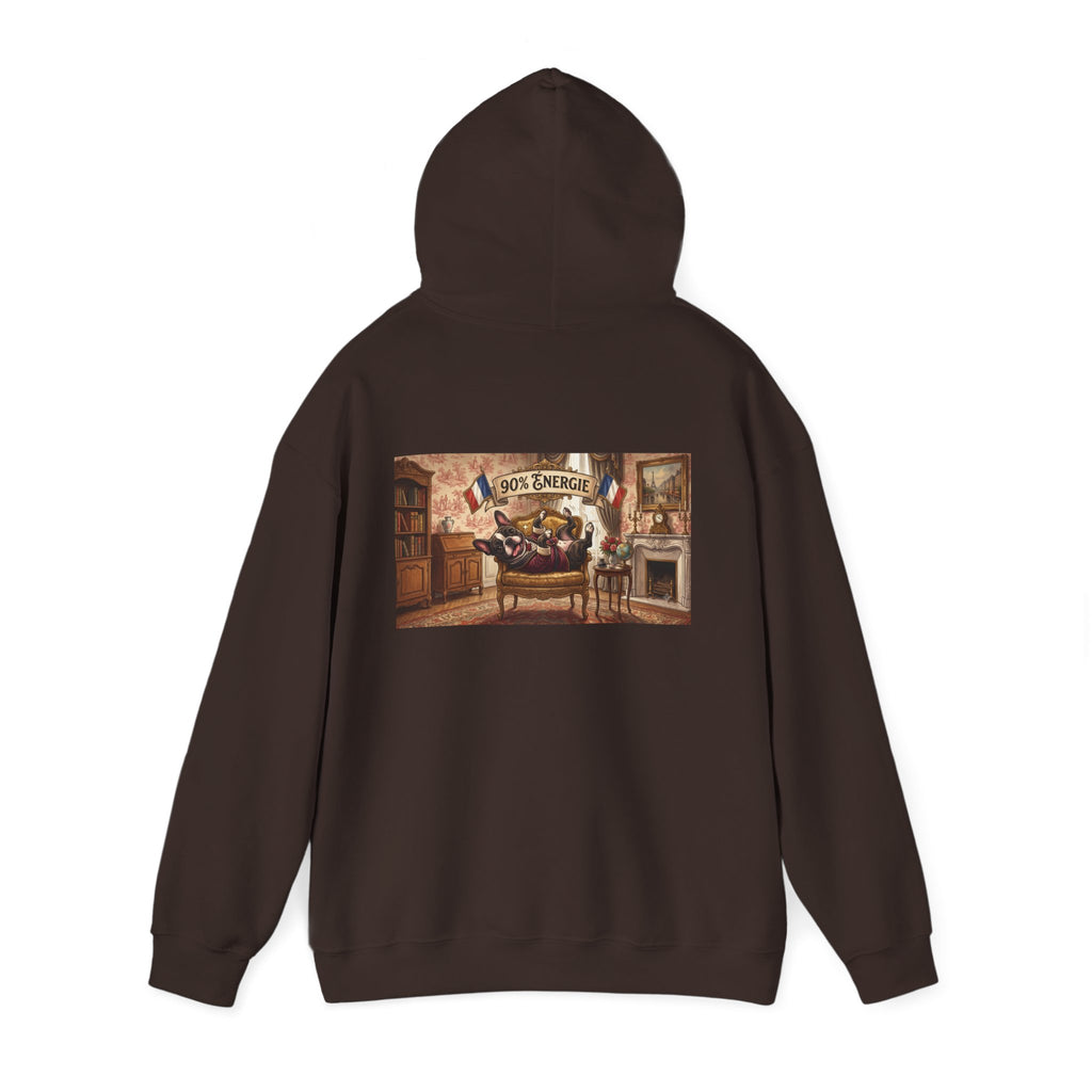 Frenchie Hoodie 90% Energy — Graphic Pullover