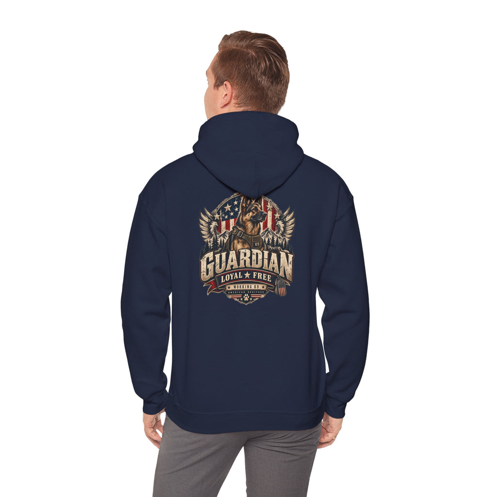 Guardian Loyal & Free Hoodie - Patriotic American Flag Eagle Design