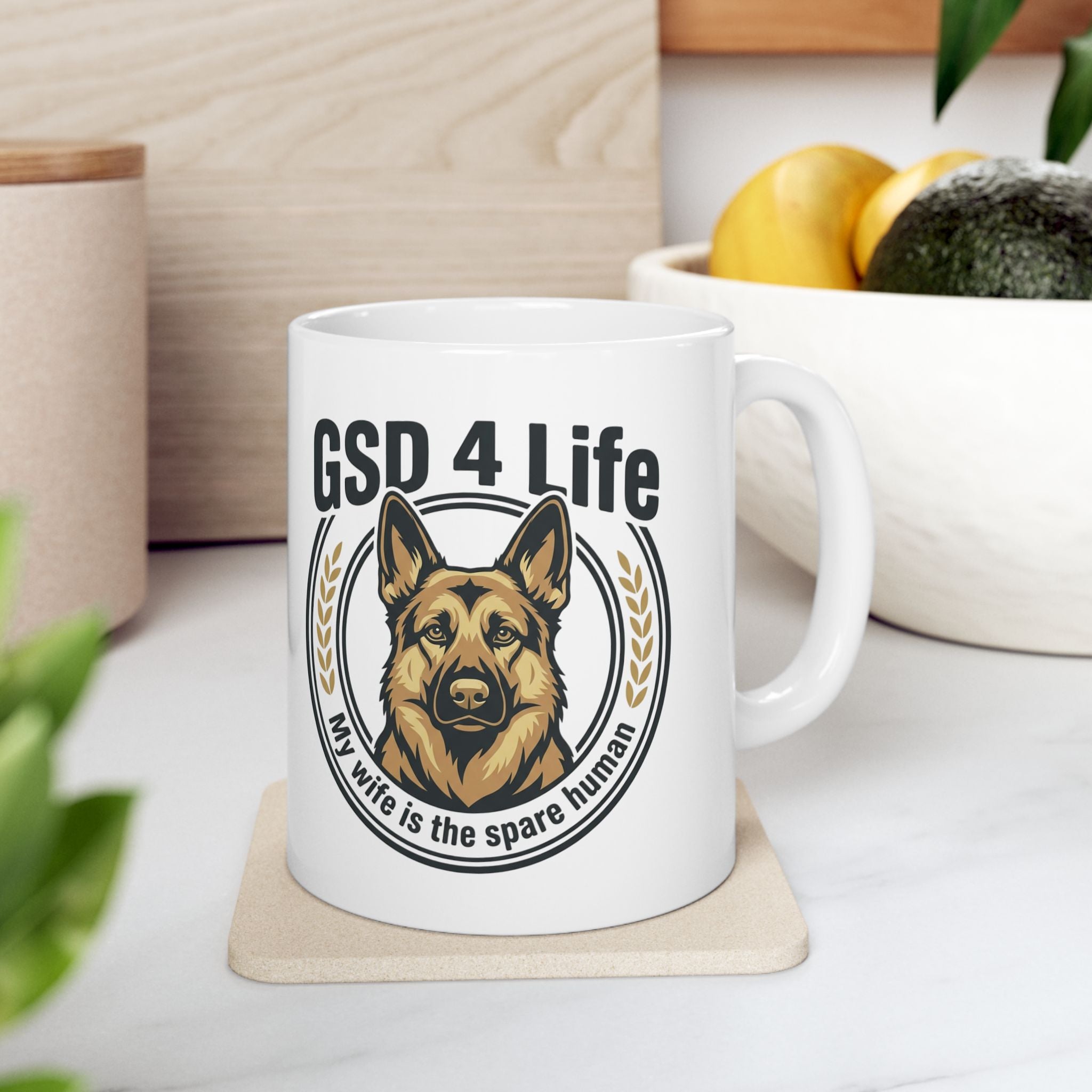 GSD 4 Life - Mug "Wife is the Spare" –  Coffee Mug (11oz/15oz)