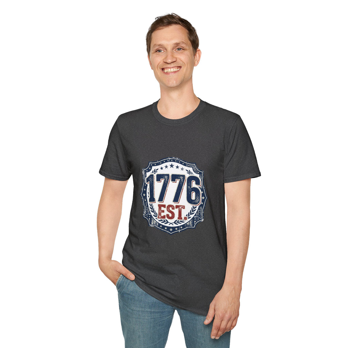 1776 Vintage Shield T-Shirt — Patriotic Independence Day Tee