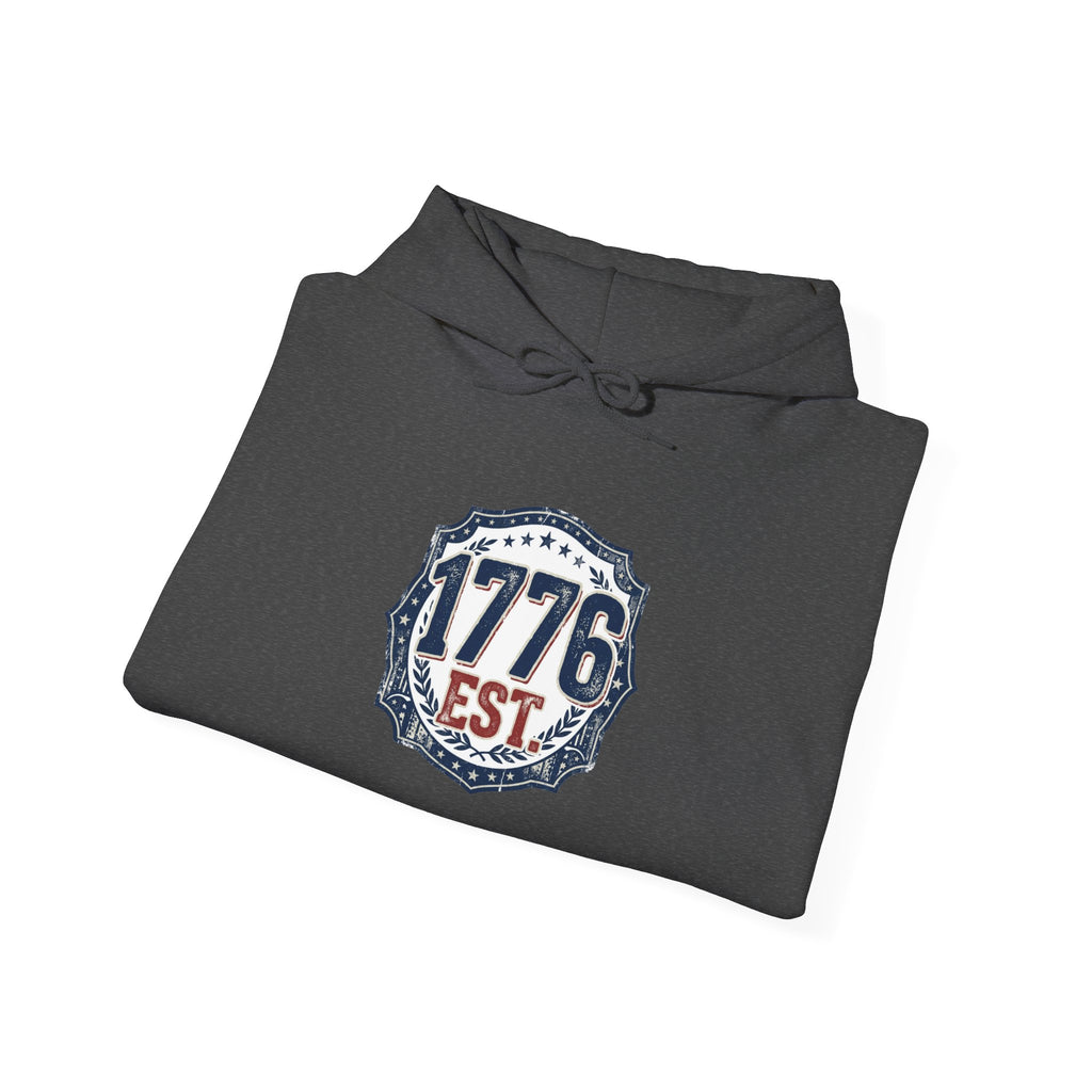 1776 Patriotic Hoodie — "Free Because of the Brave" Military Veteran Sweatshirt