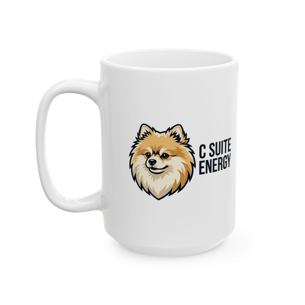 Pomeranian Energy Ceramic Mug – Cute Pomeranian Dog Coffee Cup (11oz, 15oz)