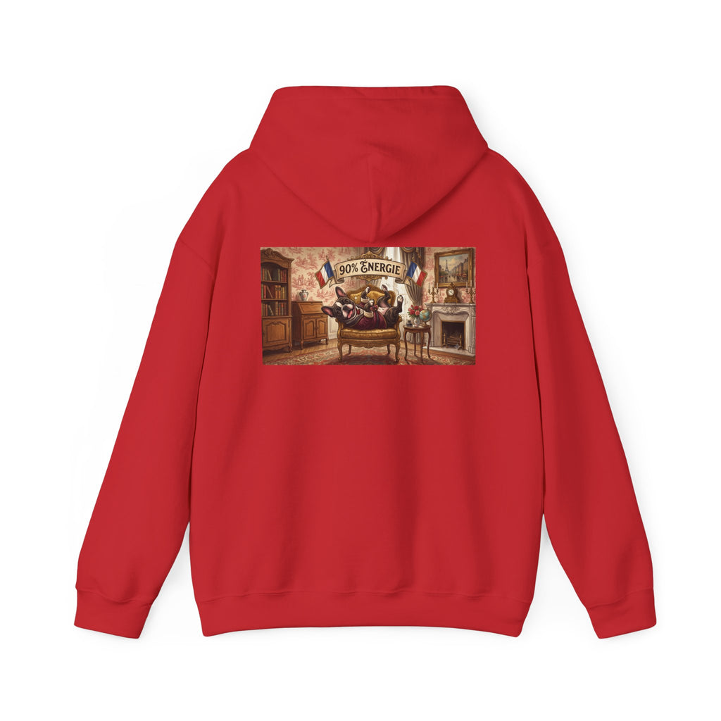 Frenchie Hoodie 90% Energy — Graphic Pullover