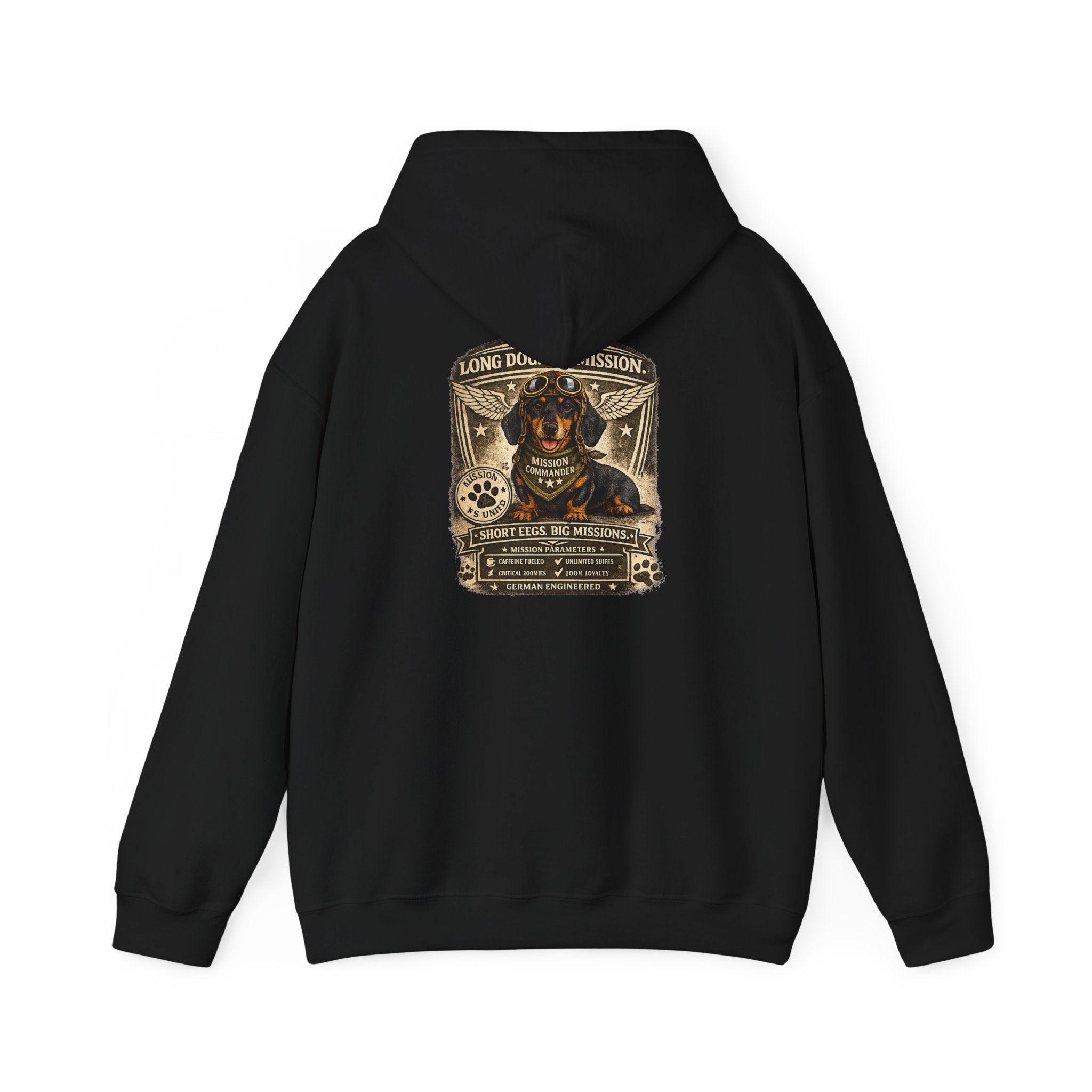 Dachshund — "Long Dog" Vintage Badge Graphic