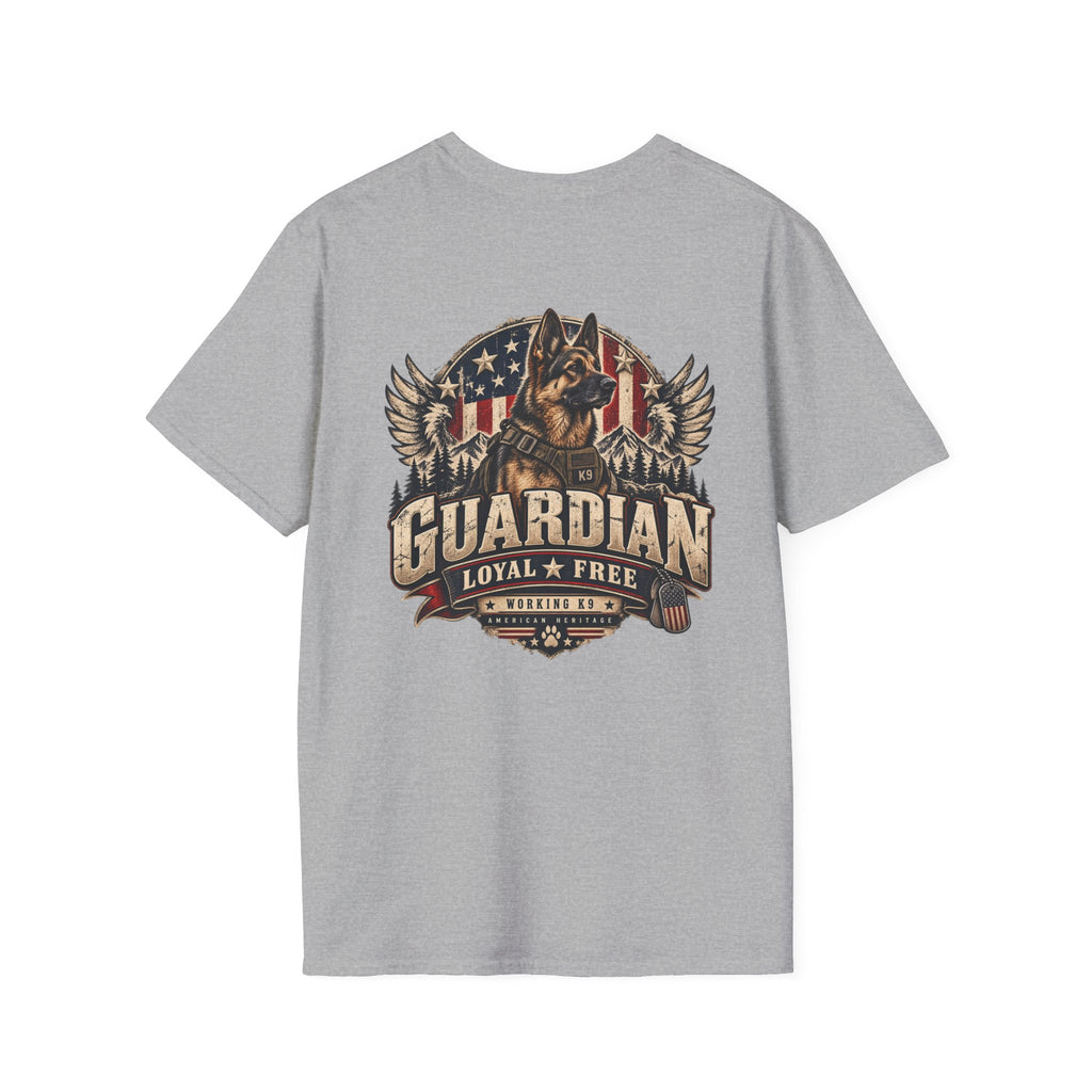 Guardian German Shepherd T-Shirt — Loyal & Free Patriotic K9 Tee