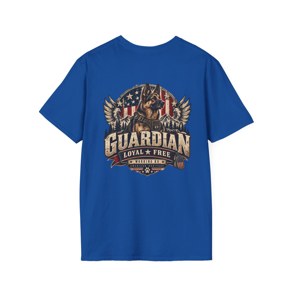 Guardian German Shepherd T-Shirt — Loyal & Free Patriotic K9 Tee