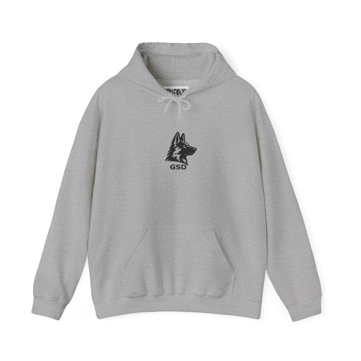 German Shepherd Hoodie - "I Can Run What's Your SuperPower" - Word Cloud Dog Silhouette Graphic Sweatshirt