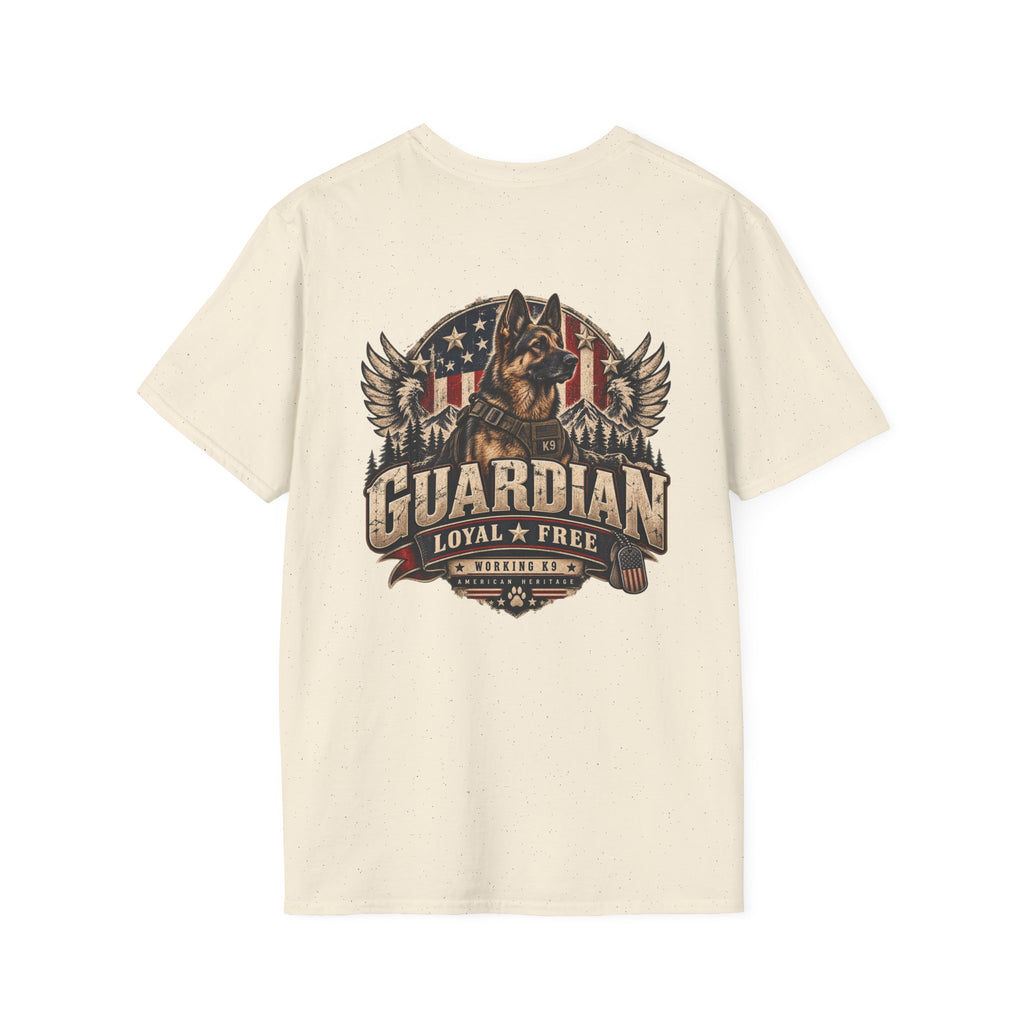Guardian German Shepherd T-Shirt — Loyal & Free Patriotic K9 Tee