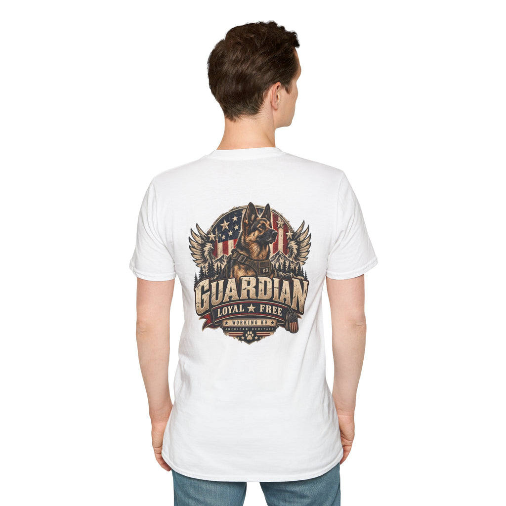 Guardian German Shepherd T-Shirt — Loyal & Free Patriotic K9 Tee