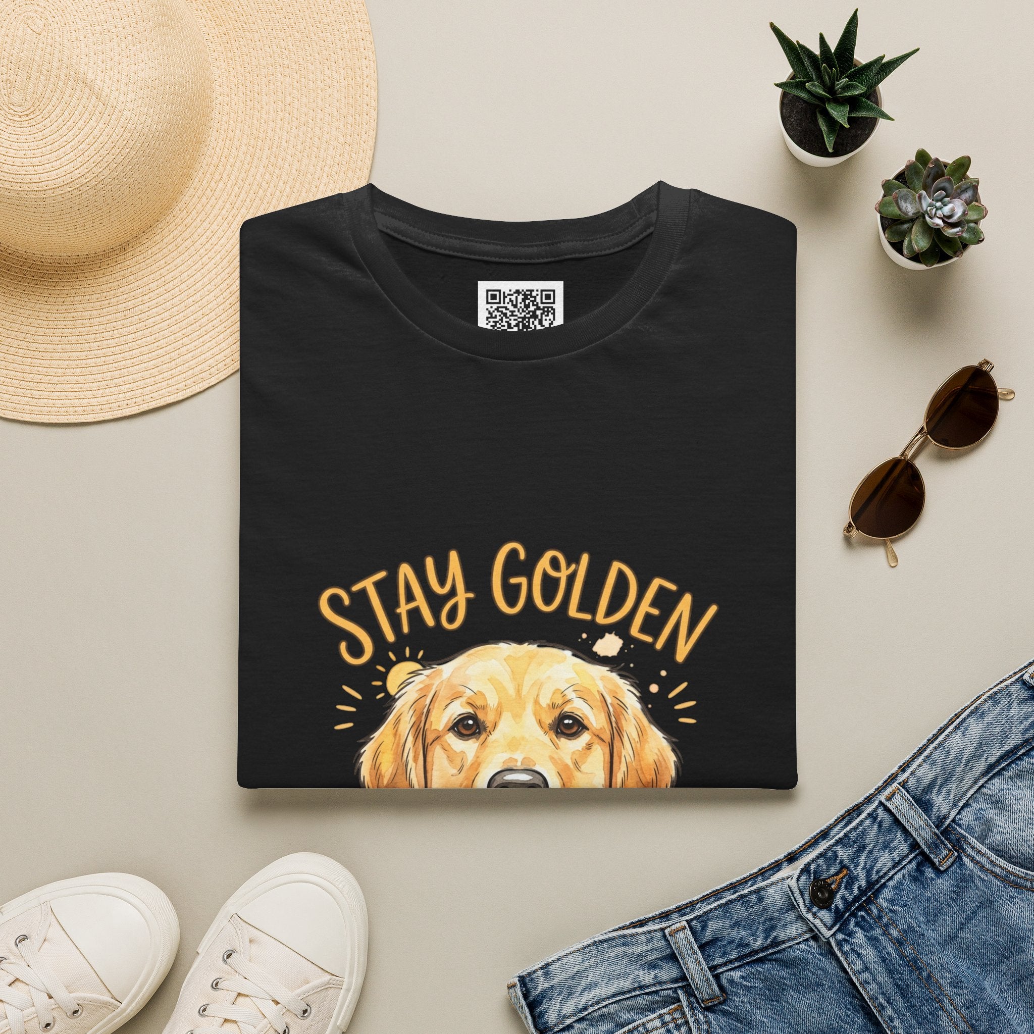 "Stay Golden" Golden Retriever Graphic Tee